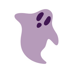 Happy Halloween day isolate element of ghost.