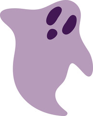 Happy Halloween day isolate element of ghost.