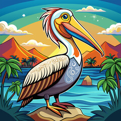 pelican on the beach