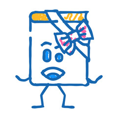 student book character doodle icon sketch vector. student book character sign. isolated symbol illustration