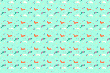 クリスマス背景素材　靴下柄の淡い緑色