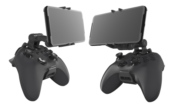 Set of mobile game controllers designed for a truly immersive and engaging gaming experience on the go isolated on white background with clipping path