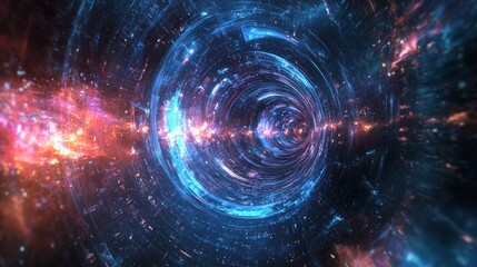 Fototapeta premium endless journey through space and time 