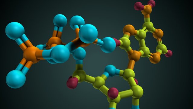 adenosine triphosphate (ATP). 3d illustration