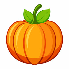 Simple pumpkin icon vector, pumpkin