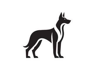 silhouette dog logo vector