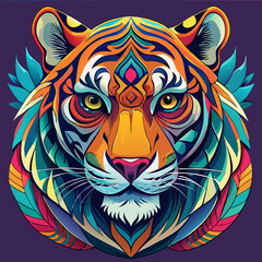 tiger head vector illustration