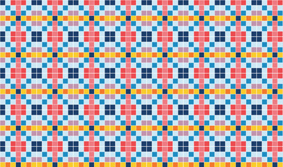 Colorful square seamless geometric pattern. Perfect for printing, design backgrounds, wallpaper and tiles, gift wrapping