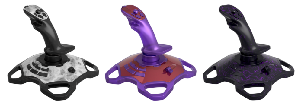 Joystick controllers for flight simulator offer incredibly immersive gaming experiences isolated on white background with clipping path