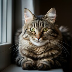 Obraz premium Portrait of a beautiful cat