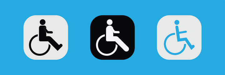 disabled person icon. Disabled icon.