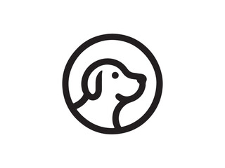 
Dog Logo design template. Dog head icon. Vector illustration. Cartoon dog face logo. Animal logotype concept. 