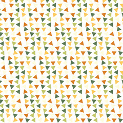 Print a triangle pattern in orange and blue colors.
