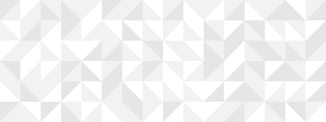 White seamless background of triangles in modern style, flat vector illustration. Cover of gray geometric shapes in retro texture for web design or postcard.