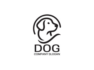 Dog Logo design template. Vector illustration.