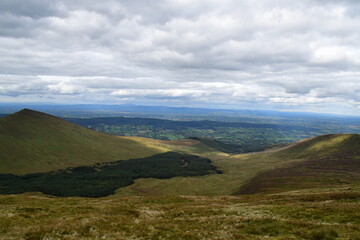 Naklejka premium View of the Galtee Mountains. Galty Mountains, Co. Tipperary, Ireland