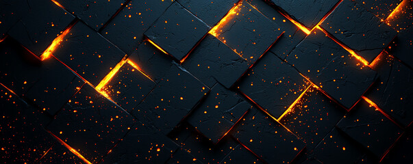 Dark abstract background with rich back tone and textured surfaces, featuring geometric patterns and soft transitions