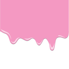 Vector illustration of pink jam is flowing down