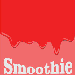 Vector illustration of smoothie jam is flowing down