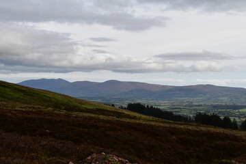 View of the Galtee Mountains. Galty Mountains, Co. Tipperary, Ireland