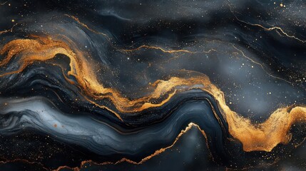 elegant seamless pattern background featuring marble ink textures in black grey and gold creating a luxurious and sophisticated atmosphere perfect for design projects