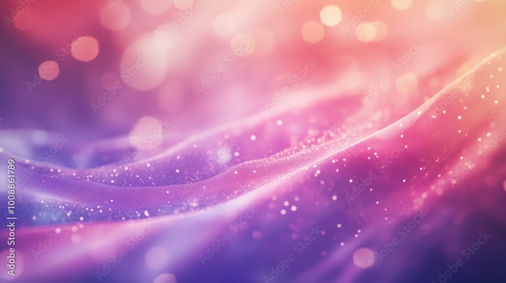 Poster abstract pink and purple background with glitter and bokeh