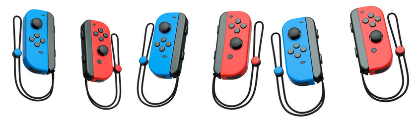Realistic video game controllers console isolated on white background with clipping path © Vasyl Onyskiv