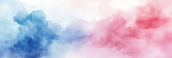 Tranquil Watercolor Clouds: An Abstract Exploration of Color and Serenity