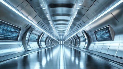 Futuristic Sci-Fi Tunnel: A Glimpse Into the Technological Realm