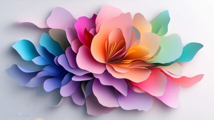 Obraz premium Abstract Colorful Paper Flower Design