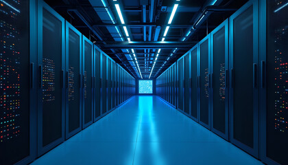 Fototapeta premium server rack in a data center