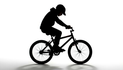 Obraz premium Simple BMX Bicycle Silhouette logo icon representing Fitness, transport