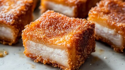 Crispy pork belly is delicious with its crunchy skin and tender meat, mildly salty and perfectly balanced, especially tasty when paired with dipping sauce. 