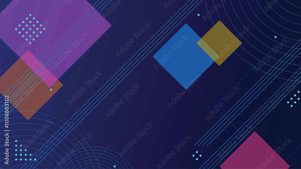 Poster abstract colorful gradient geometric dark background. landing page template - fluid abstract design 