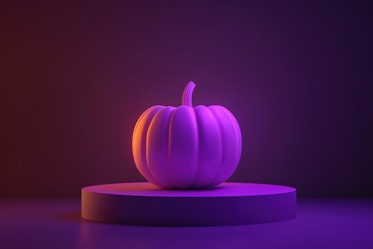 Halloween pumpkin smile and scrary eyes for party night. Close up view of scary Halloween pumpkin with eyes glowing inside at black background. Selective focus

