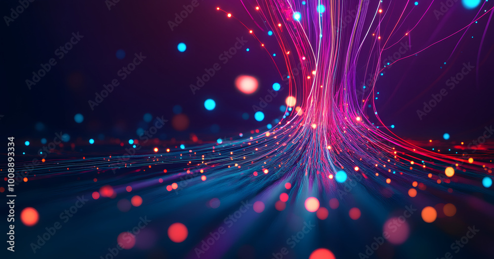Wall mural big data, wireless information flow. data portal, open data system. global cyberspace concept. high 