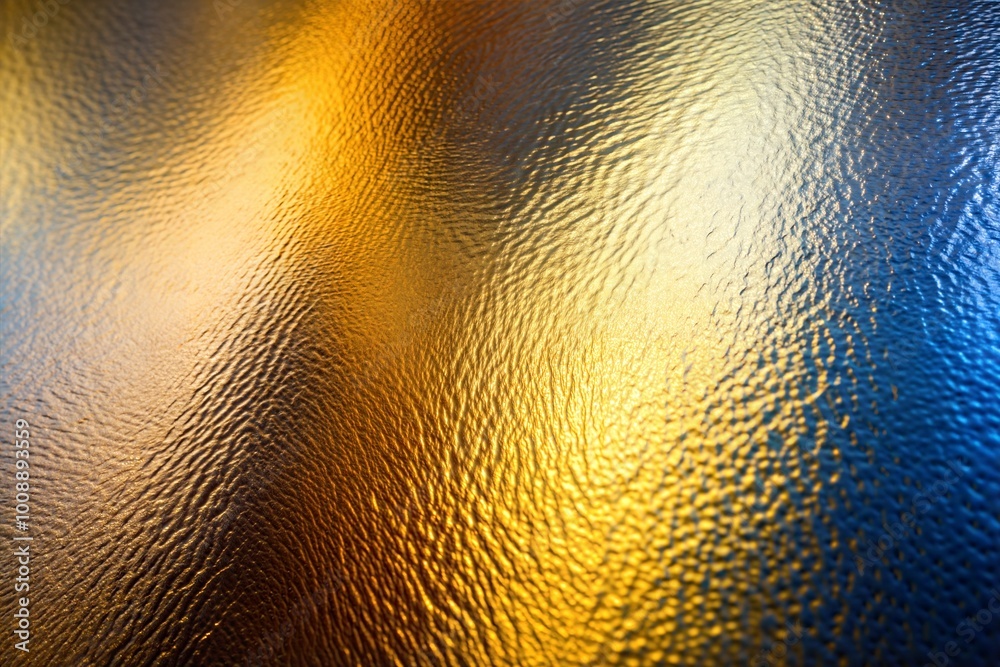 Wall mural abstract colorful light reflection on rippled surface