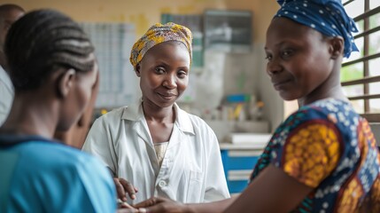 Medical professionals work in Africa, providing health care to people in. Dedicated doctors, nurses assist patients in rural areas. Medical treatment, vaccinations crucial for public health. Health