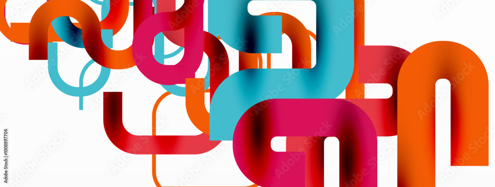 Poster Wave lines minimal abstract background