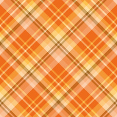 Seamless pattern in unique orange and yellow colors for plaid, fabric, textile, clothes, tablecloth and other things. Vector image. 2