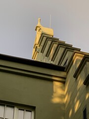 Sunset light on the roof