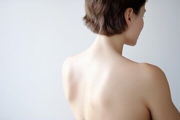 Naklejka premium Back skin shoulder contemplation.