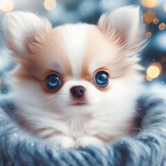 Obraz premium Chiwawa im Winter