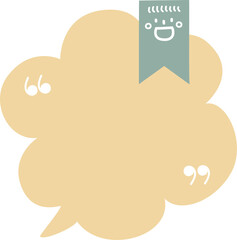 collection set of cute doodle hand draw facial expression yellow color speech bubble balloon with character facial expression, text box think speak talk banner, flat png transparent element design