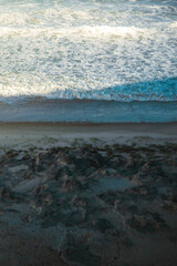 Beach seen from the top of the mountain, blue sky, nature, mountain, cliffs, Tropical climate, summer climate, beach day - Photo in Praia da Pipa - RN, Brazil