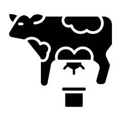 Milking Glyph Icon Design