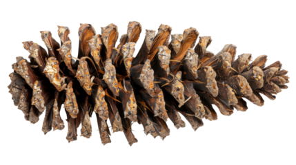 Pine cone on white background