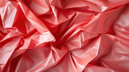 Gentle soft pink fabric with minimal wrinkles unfolds gracefully, presenting a calm and tranquil abstract image that evokes a sense of peacefulness.