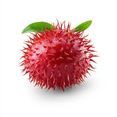 Vibrant Rambutan on White Background
