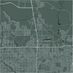 Map of Deer Valley in Arizona in a smooth dark style. Contains layered vector with roads water, parks, etc.